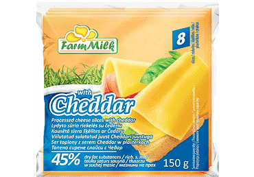 Топено сирене FARM MILK чедър слайс