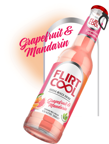 Алкохолна напитка с водка FlirtCool грейпфрут и мандарина
