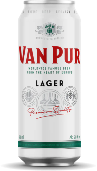 Бира VAN PUR Lager 5% алк.