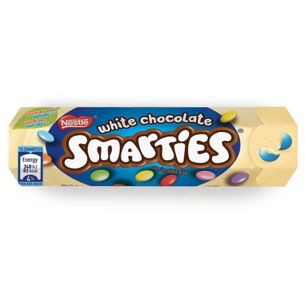 Бонбони SMARTIES дражета с бял шоколад