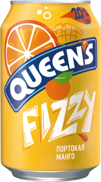 Газирана напитка QUEEN'S FIZZY портокал и манго