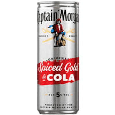 Ром CAPTAIN MORGAN Spiced Gold + Coca-cola 5% алк.