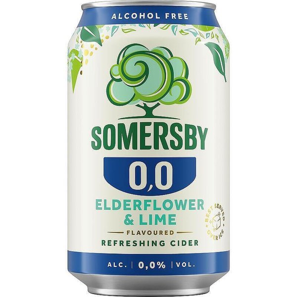 Сайдер SOMERSBY цвят от бъз и лайм 0% алк.