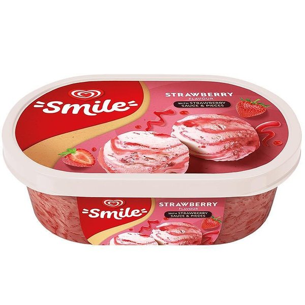 Сладолед ALGIDA SMILE ягода с ягодов сироп и парченца ягоди
