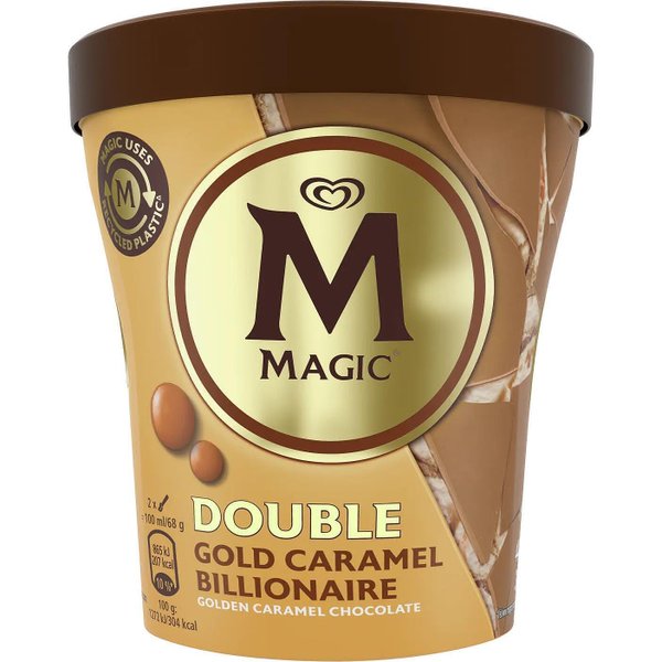 Сладолед MAGIC Pints Double Gold Caramel Billionaire
