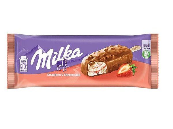 Сладолед MILKA Strawberry Cheesecake