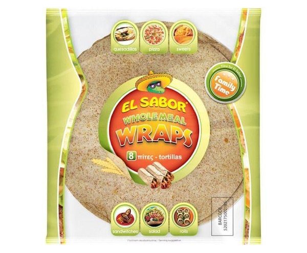Тортила Mexicana EL SABOR пълнозърнеста Фит 20 см 390 г