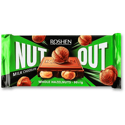 Шоколад ROSHEN Nut Out млечен с цели лешници