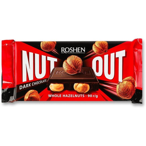 Шоколад ROSHEN Nut Out черен шоколад с цели лешници