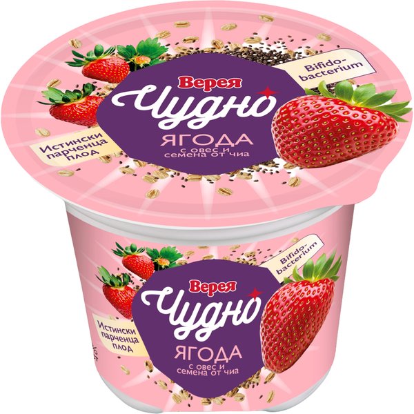 Йогурт ВЕРЕЯ ЧУДНО ягода и семена
