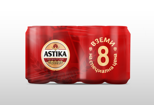 Бира ASTIKA мултипак кен