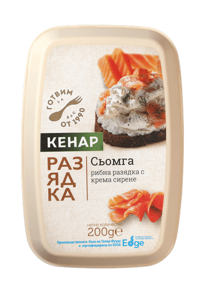 Салата КЕНАР сьомга с крема сирене